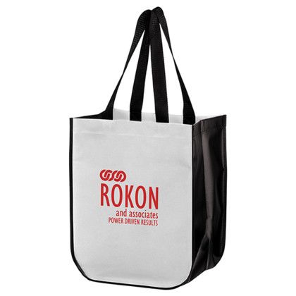 Custom Matte Laminated Designer Tote Bag - White 