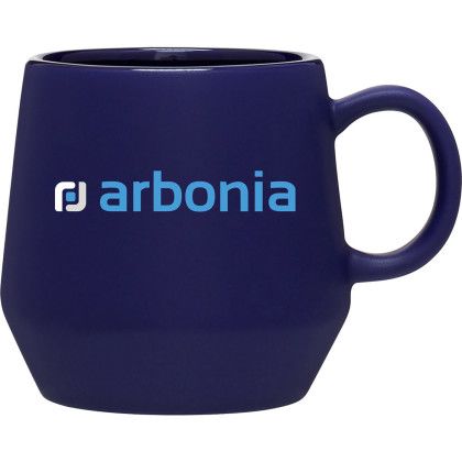 Custom 16 oz Verona Ceramic Mug - Matte Coblat Blue 