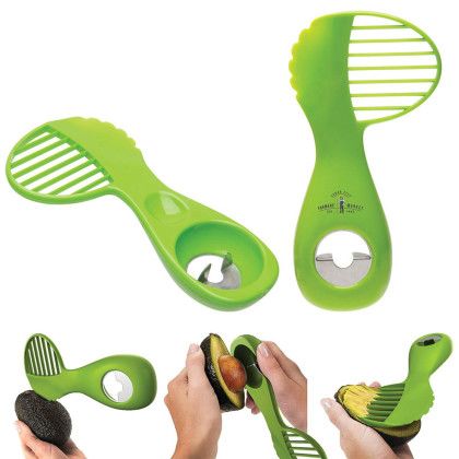 Custom 3- in-1 Avocado Tool - Green 