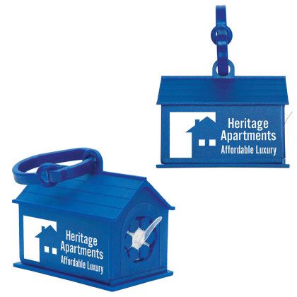 Custom Dog House Waste Bag Dispenser - Blue 