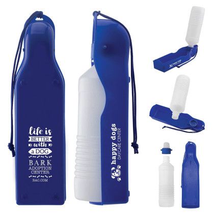 Custom Travel Pet Water Dispenser - Blue 