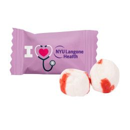 Custom 4 Color Process Wrapped Red Striped Buttermints Custom 4 Color Process Wrapped Red Striped Buttermints