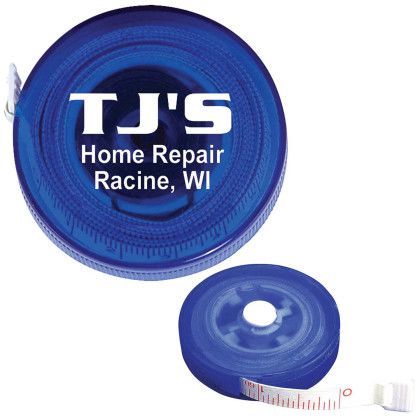 Custom Round Tape Measure - Blue 