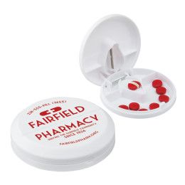 Custom Pill Cutter/Pillbox - White 