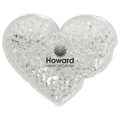 Custom Large Heart Aqua Pearls Hot/Cold Pack - Clear Custom Large Heart Aqua Pearls Hot/Cold Pack - Clear