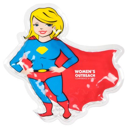 Custom Super Heroine Hot/Cold Pack - Red With Blue 