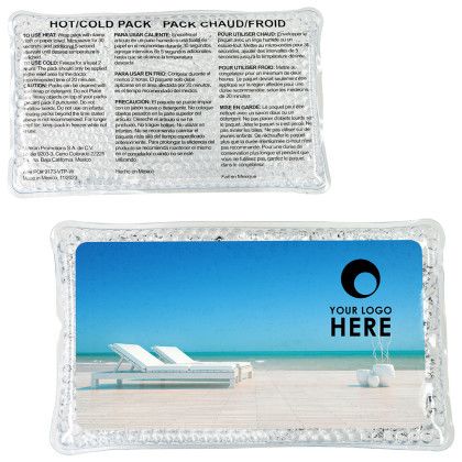 Custom Laid Back Large Rectangle Aqua Pearls Hot/Cold Pack