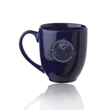 Promotional Color Bistro 16 oz Glossy Coffee Mug - Blue Promotional Color Bistro 16 oz Glossy Coffee Mug - Blue