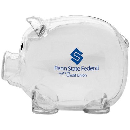 Custom Mr. Piggy Bank - Clear