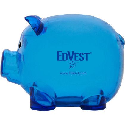 Custom Mr. Piggy Bank - Translucent blue