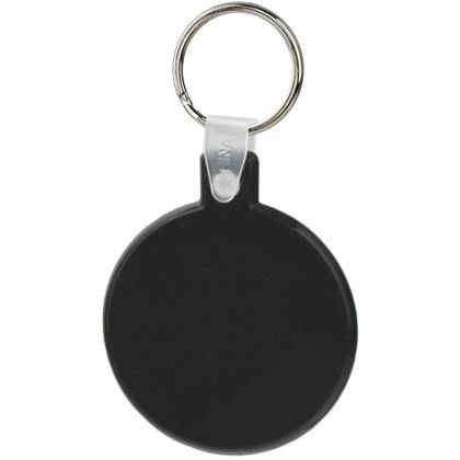 Soft Squeezable Round Key Tag - Black