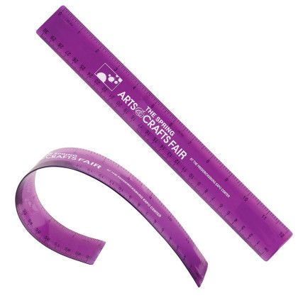 Custom 12" Flexible Ruler - Translucent purple