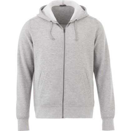 Custom Men's Cypress Fleece Full Zip Hoody - Heather Grey Custom Men's Cypress Fleece Full Zip Hoody - Heather Grey