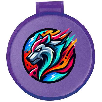 Custom Pocket Compact Mirror - Full Color - Translucent Purple 