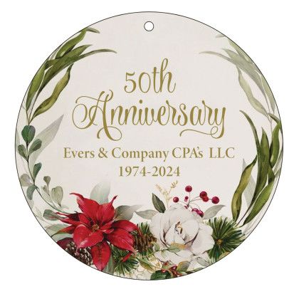 Custom Ornament Round - White - Event