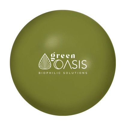 Custom Round Stress Ball - Olive Green