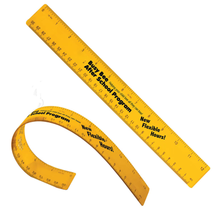 Custom 12" Flexible Ruler - Translucent Yellow 