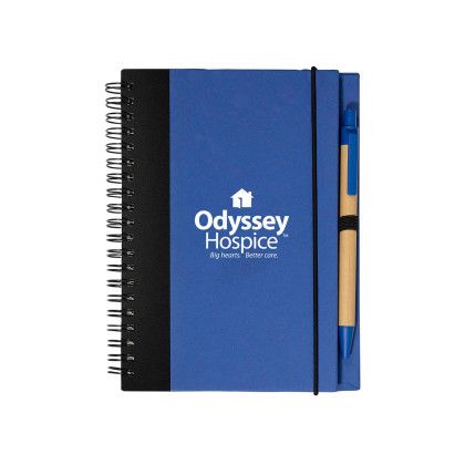 Custom Contrast Paperboard Eco Journal - Blue Custom Contrast Paperboard Eco Journal - Blue
