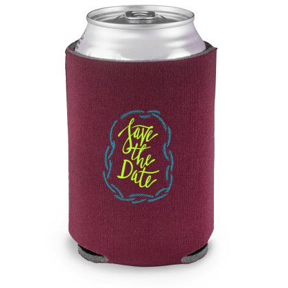 Custom Can Coolers - 4mm Collapsible Beer Can Coolers - Burgundy