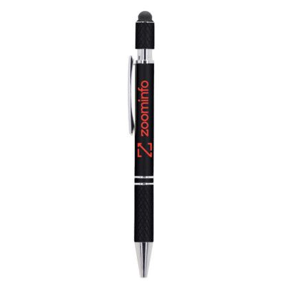 Custom Spin-It Executive Metal Stylus Ballpoint Pen - Black