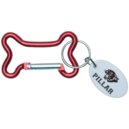 Custom Dog Bone Carabiner - Red