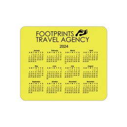 Custom Horizontal Calendar Mouse Pads - Yellow Custom Horizontal Calendar Mouse Pads - Yellow