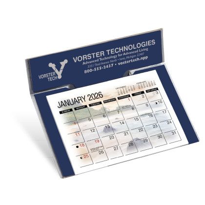 Custom Triumph Desk Calendar - America's Beauty - Navy