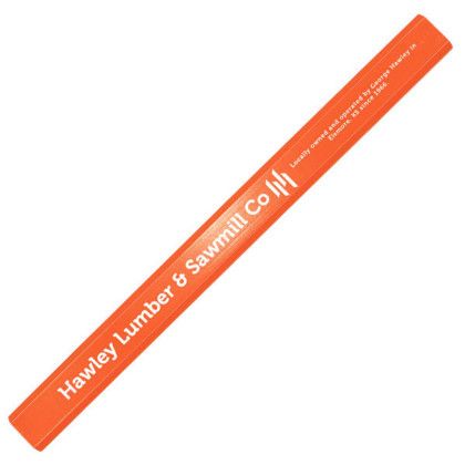Enamel Finish Carpenter Pencil - Free Setup - Orange