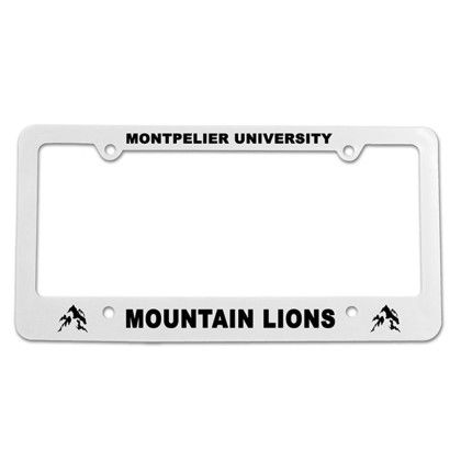 Custom Classic License Plate Frame - 4 Holes - White