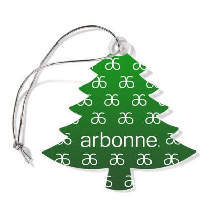 Full Color Logo USA Made Clear Acrylic Tree Ornament - Clear