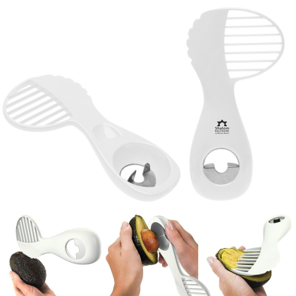 Custom 3- in-1 Avocado Tool - White 