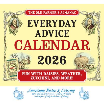 Custom Old Farmer's Almanac Home Hints Calendar - Stapled