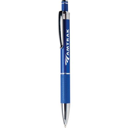 Custom Aruba Pen - Silver Engraved - Indigo blue