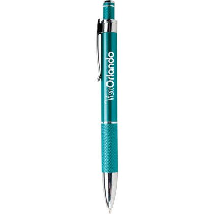 Custom Aruba Pen - Silver Engraved - Teal