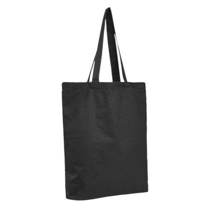 Custom Economical Tote Bag With Gusset - Black