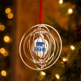Dazzling Round Pop Out Ornament with Logo