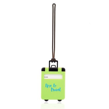 Custom Mini Carry-on Luggage Tags - Lime green