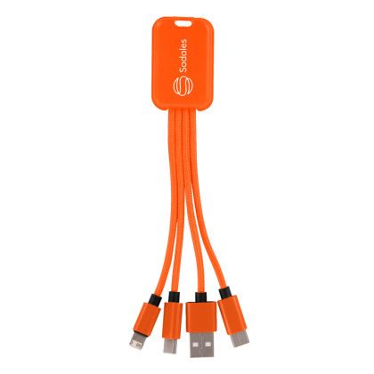 Custom 4-in-1 Aluminum Charging Buddy - Orange