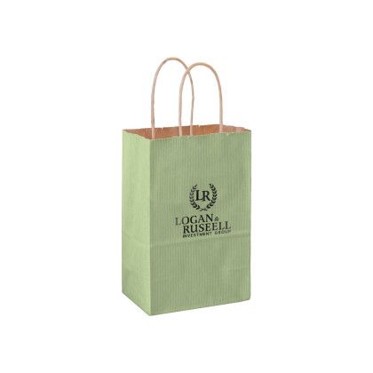 Custom Matte Colored Foil Stamp Bag - Sage