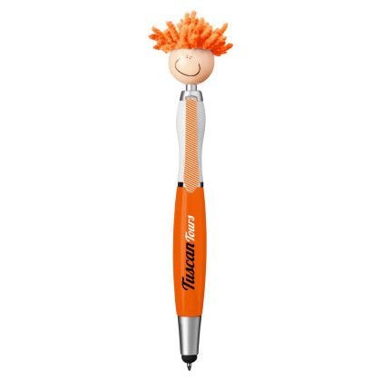 Custom Mop Topper Stylus Pen - Orange