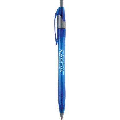 Custom Javalina Jewel Ballpoint Click Pen - Translucent blue