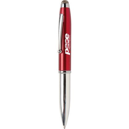 Custom T.Macy Triple Function Pen - True Red 