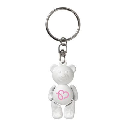 Custom Bear Keytag - White 