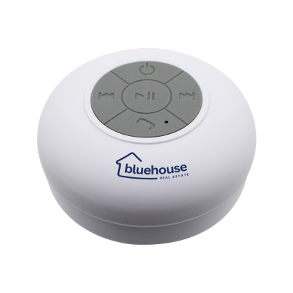 Customized Halcyon Waterproof Bluetooth Speaker WHite 