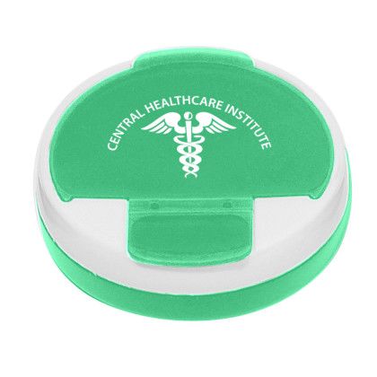 Custom Round Pill Holder - frost green