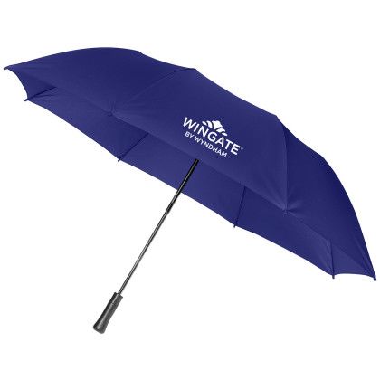 Custom Large 55" Auto Open Folding Umbrella - Navy Blue Custom Large 55" Auto Open Folding Umbrella - Navy Blue