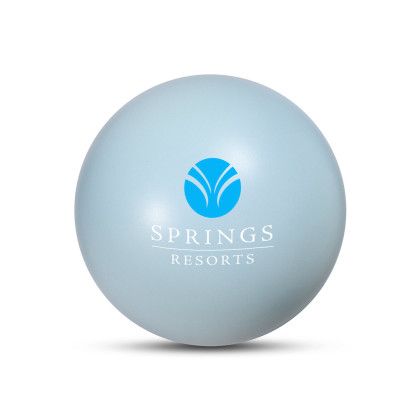 Custom Round Stress Ball - 2 3/4" Dia - Light blue