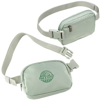 Custom AeroLoft Anywhere Unisex Belt Bag - Sage Blue 