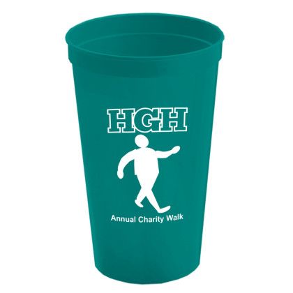 Custom Stadium Cup Smooth Sided 22 Oz - Teal 
