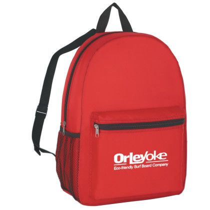 Custom Budget Backpack - Polyester - Red